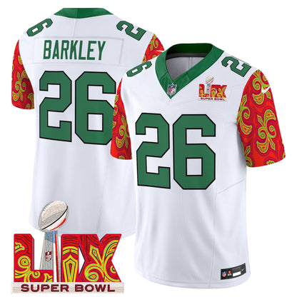 PHI Kelly Green Super Bowl LIX Style Vapor Limited Jersey - All Stitched