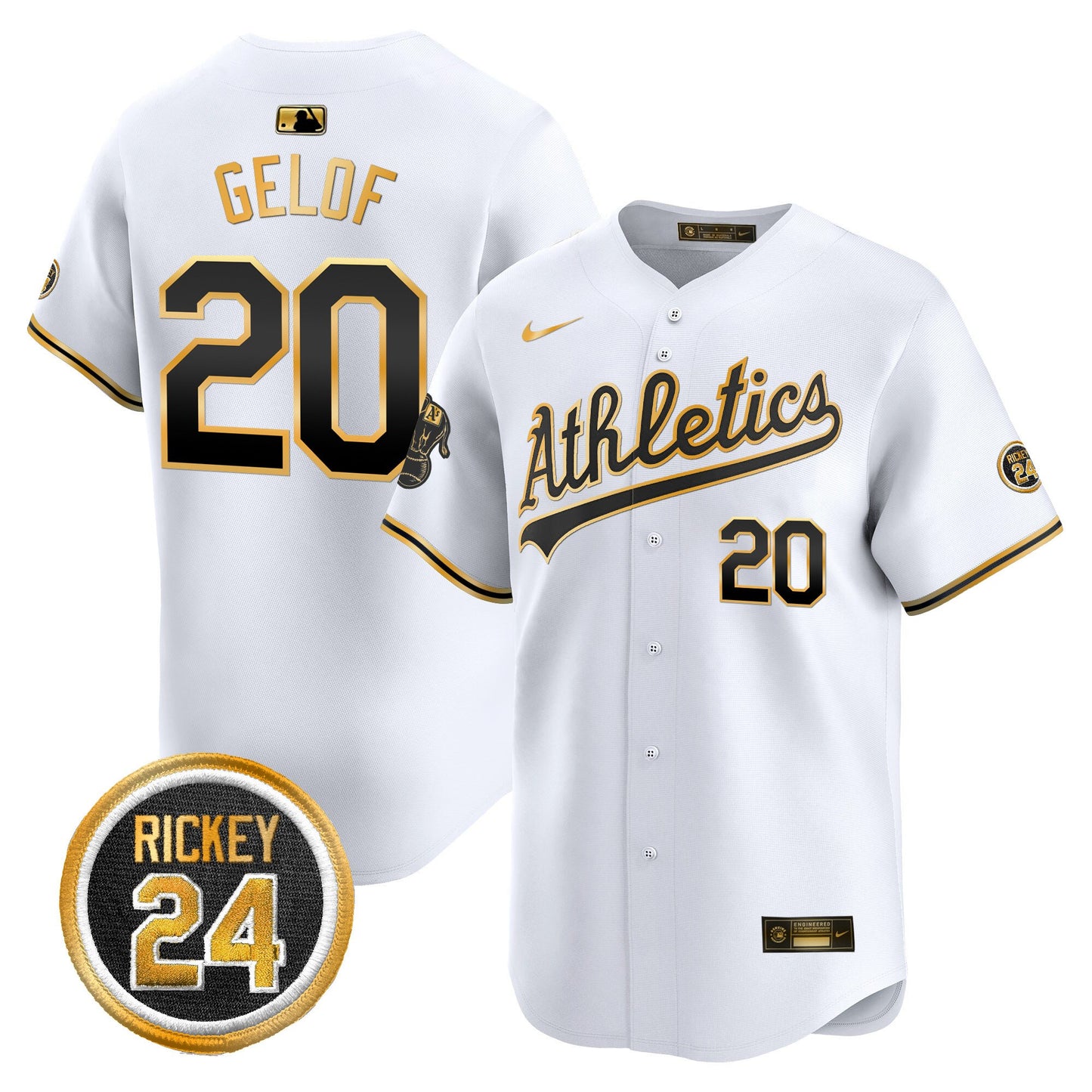 Oakland Athletics Rickey Henderson Patch Vapor Premier Limited Jersey - All Stitched