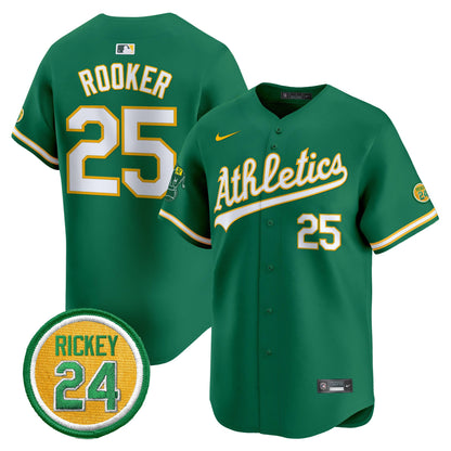 Oakland Athletics Rickey Henderson Patch Vapor Premier Limited Jersey - All Stitched