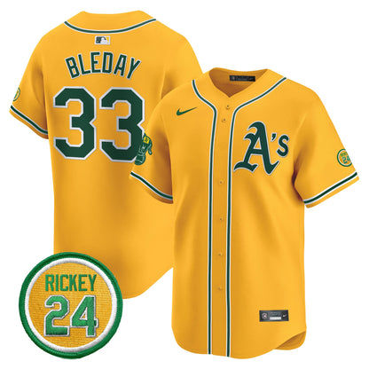 Oakland Athletics Rickey Henderson Patch Vapor Premier Limited Jersey - All Stitched