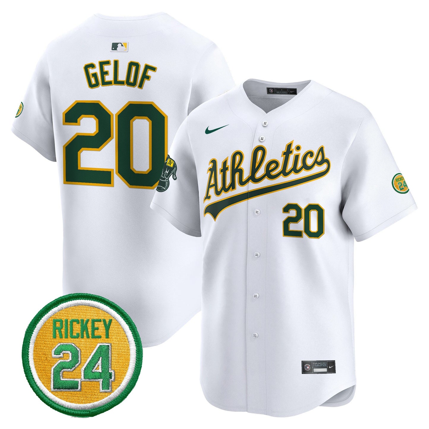 Oakland Athletics Rickey Henderson Patch Vapor Premier Limited Jersey - All Stitched