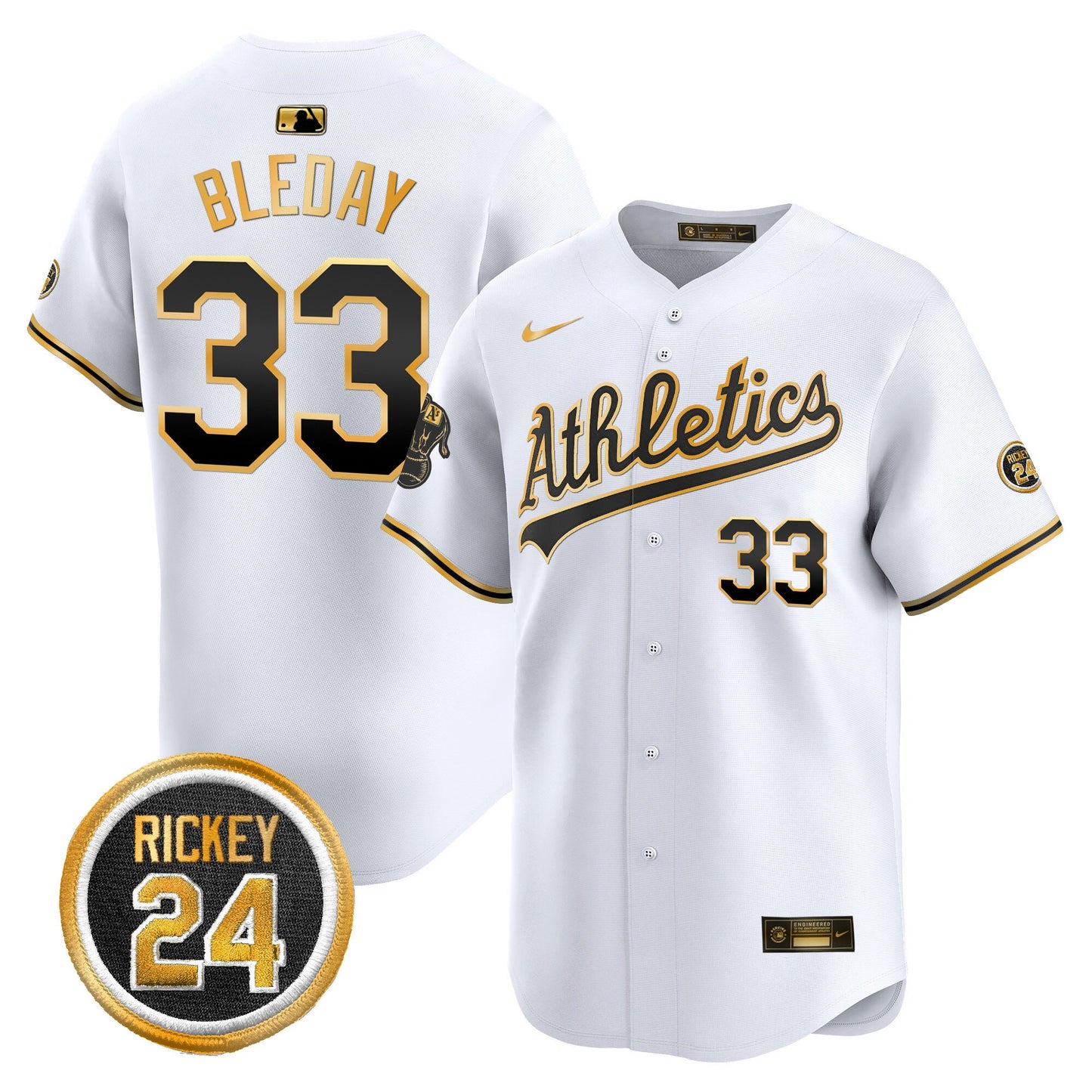 Oakland Athletics Rickey Henderson Patch Vapor Premier Limited Jersey - All Stitched