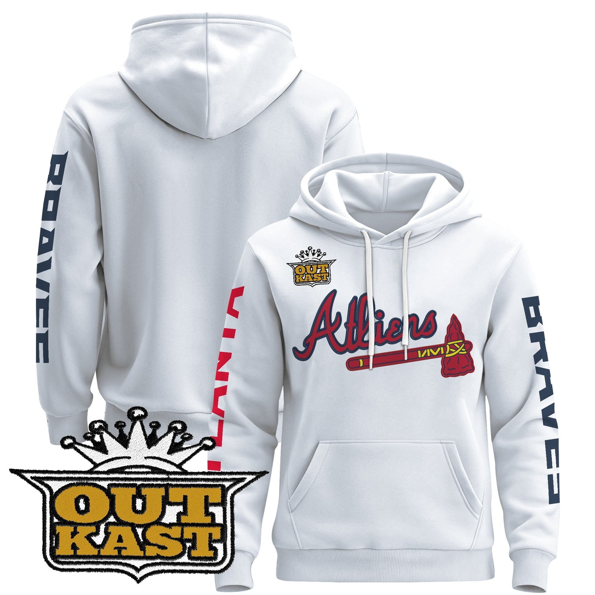 Men's Atlanta Braves 2025 Atliens Pullover Hoodie - All Stitched