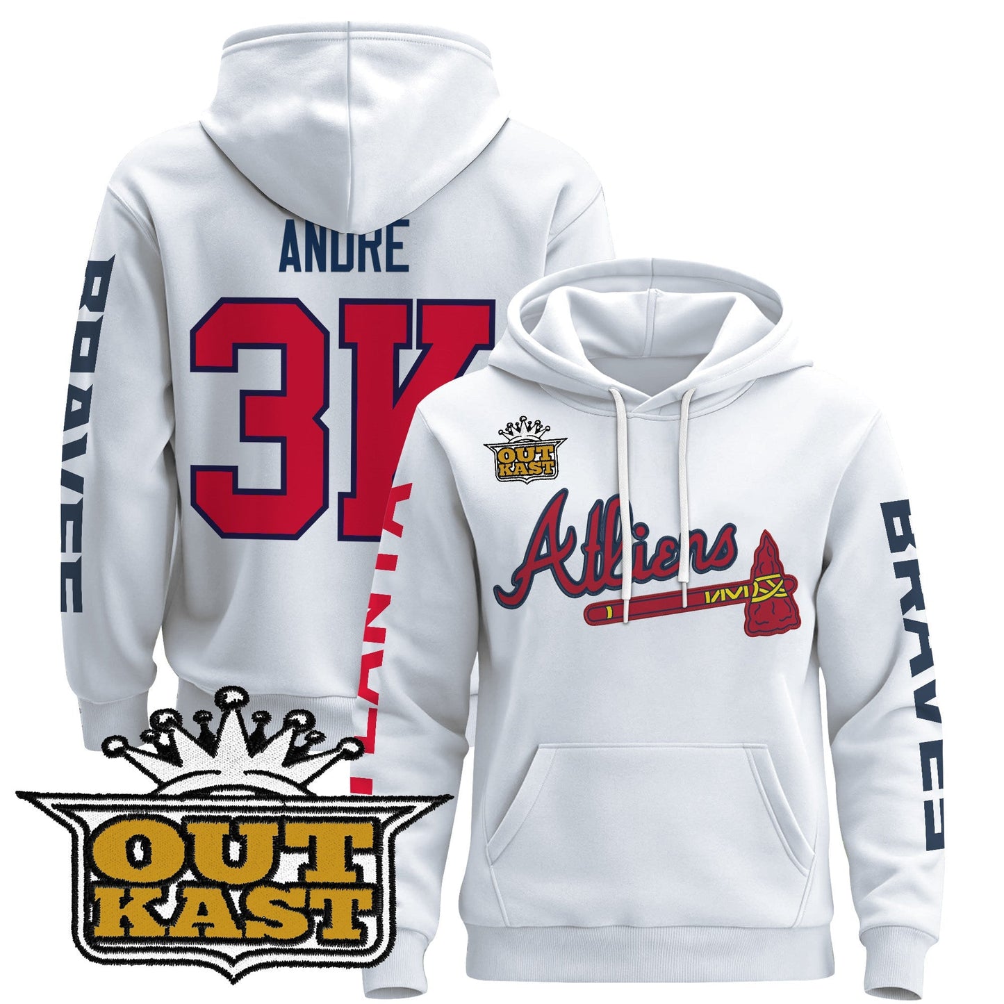 Men's Atlanta Braves 2025 Atliens Pullover Hoodie - All Stitched