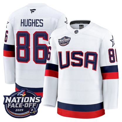 Men's USA 4 Nations Face-Off 2025 Premium Player Jersey - All Stitched