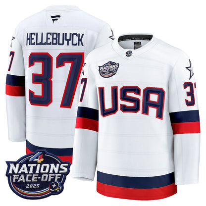 Men's USA 4 Nations Face-Off 2025 Premium Player Jersey - All Stitched