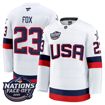 Men's USA 4 Nations Face-Off 2025 Premium Player Jersey - All Stitched