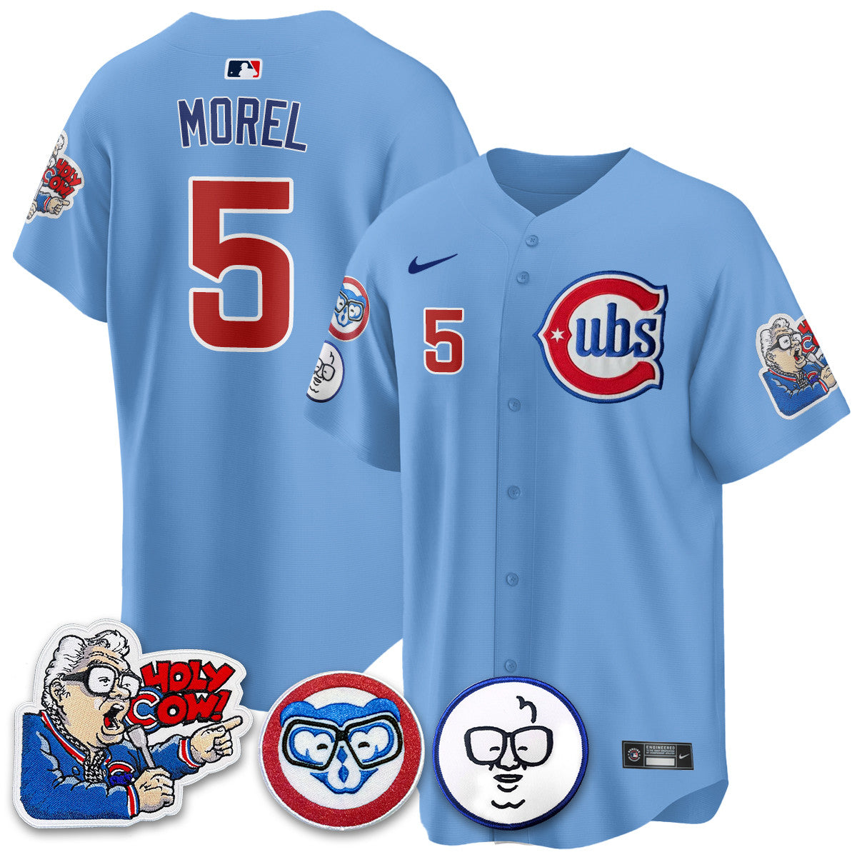 Men's Chicago Cubs Limited Jersey - Harry Caray "Holy Cow" Patch - All Stitched