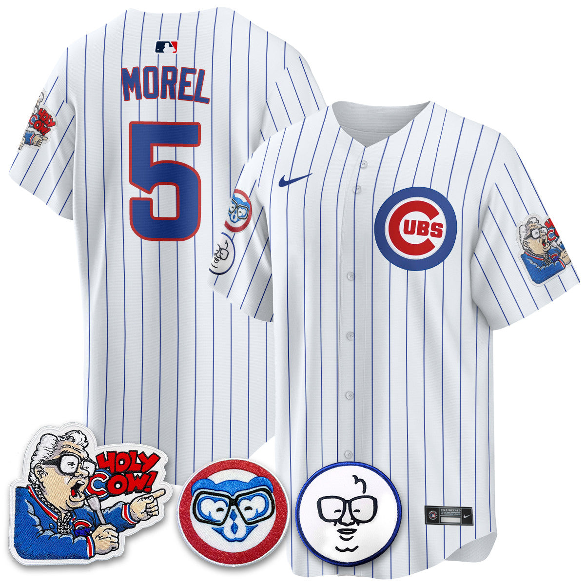 Men's Chicago Cubs Limited Jersey - Harry Caray "Holy Cow" Patch - All Stitched