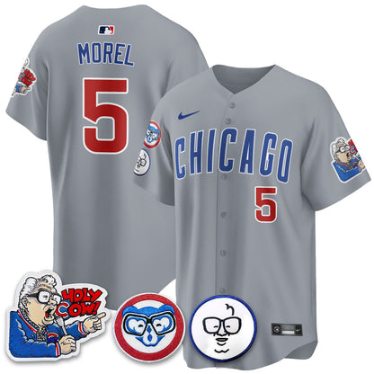 Men's Chicago Cubs Limited Jersey - Harry Caray "Holy Cow" Patch - All Stitched