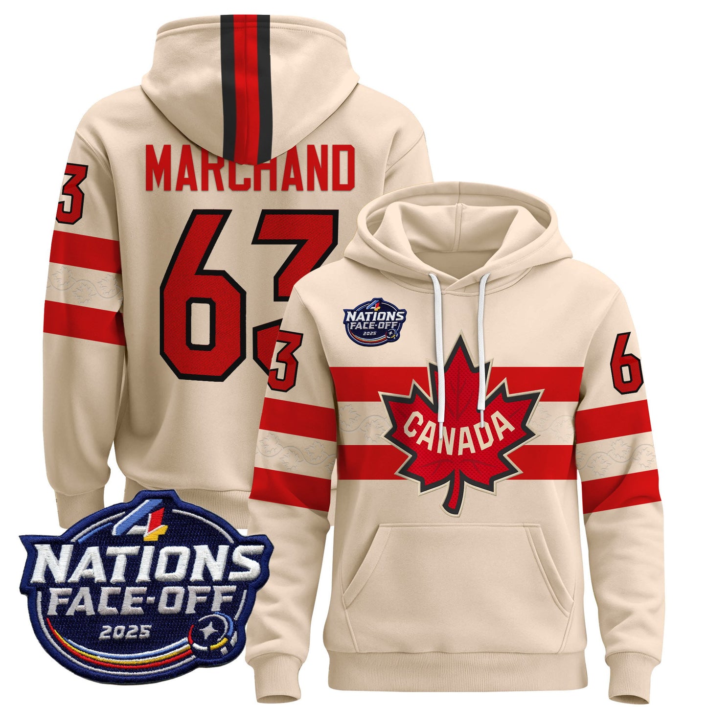 Men's Canada 4 Nations Face-Off 2025 Pullover Hoodie V2 - All Stitched