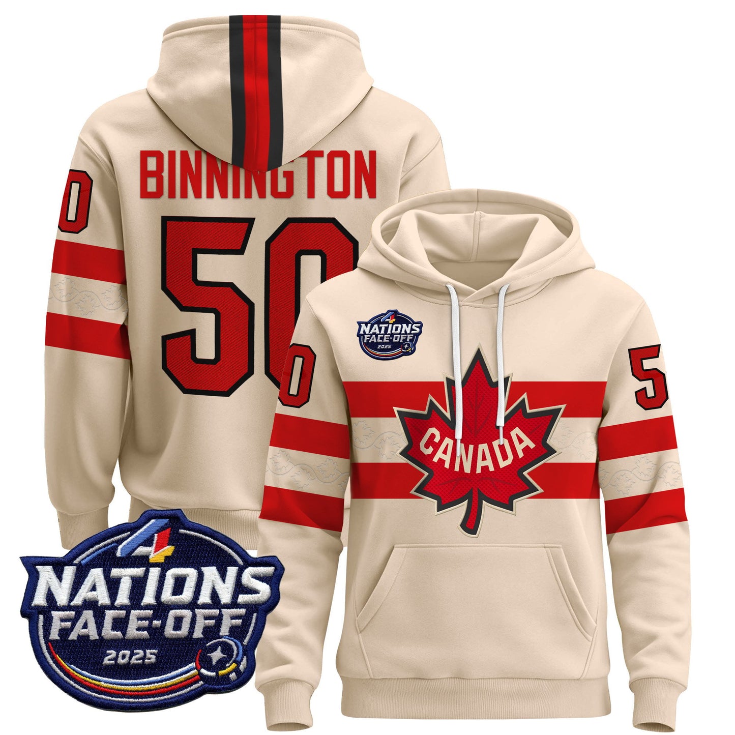 Men's Canada 4 Nations Face-Off 2025 Pullover Hoodie V2 - All Stitched