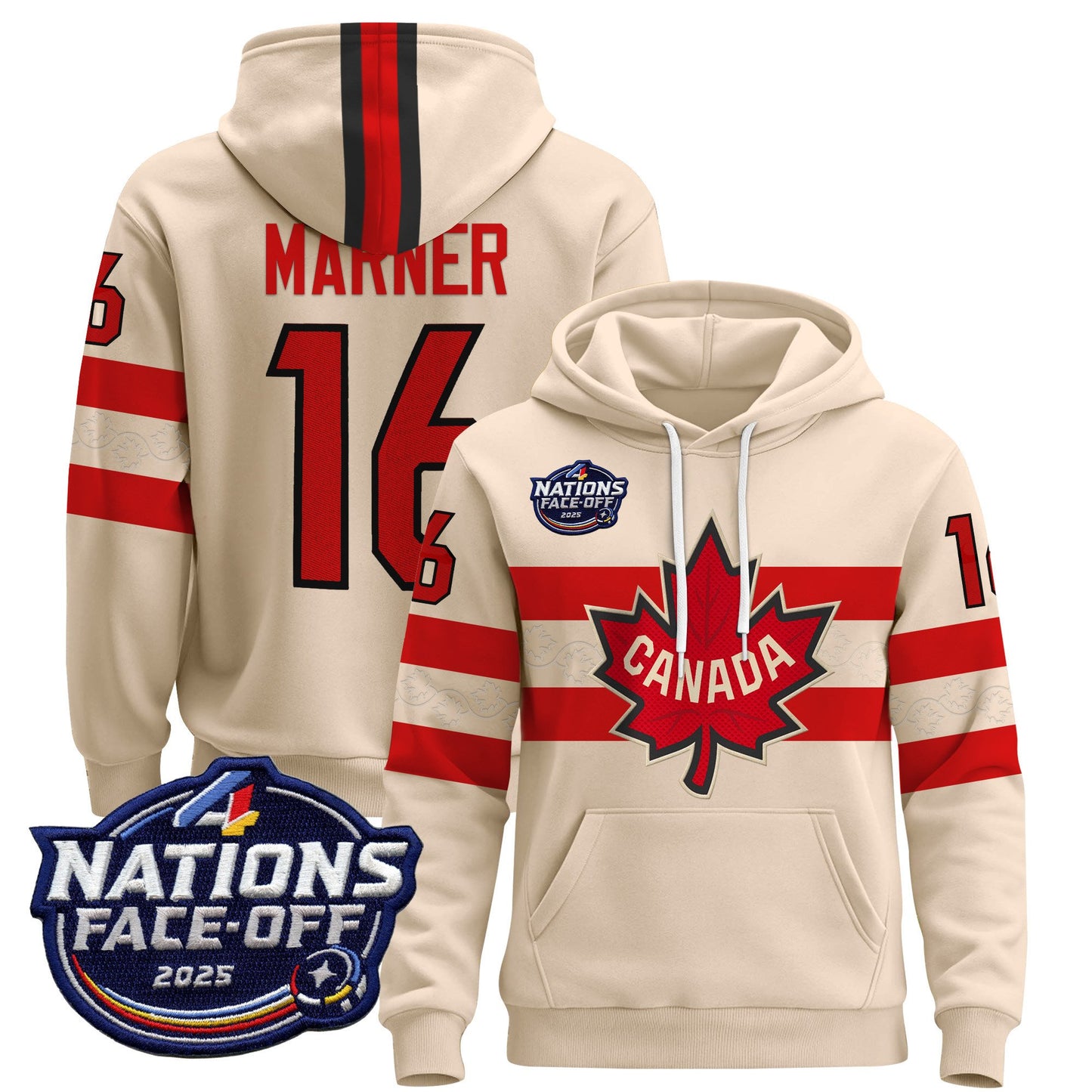 Men's Canada 4 Nations Face-Off 2025 Pullover Hoodie V2 - All Stitched