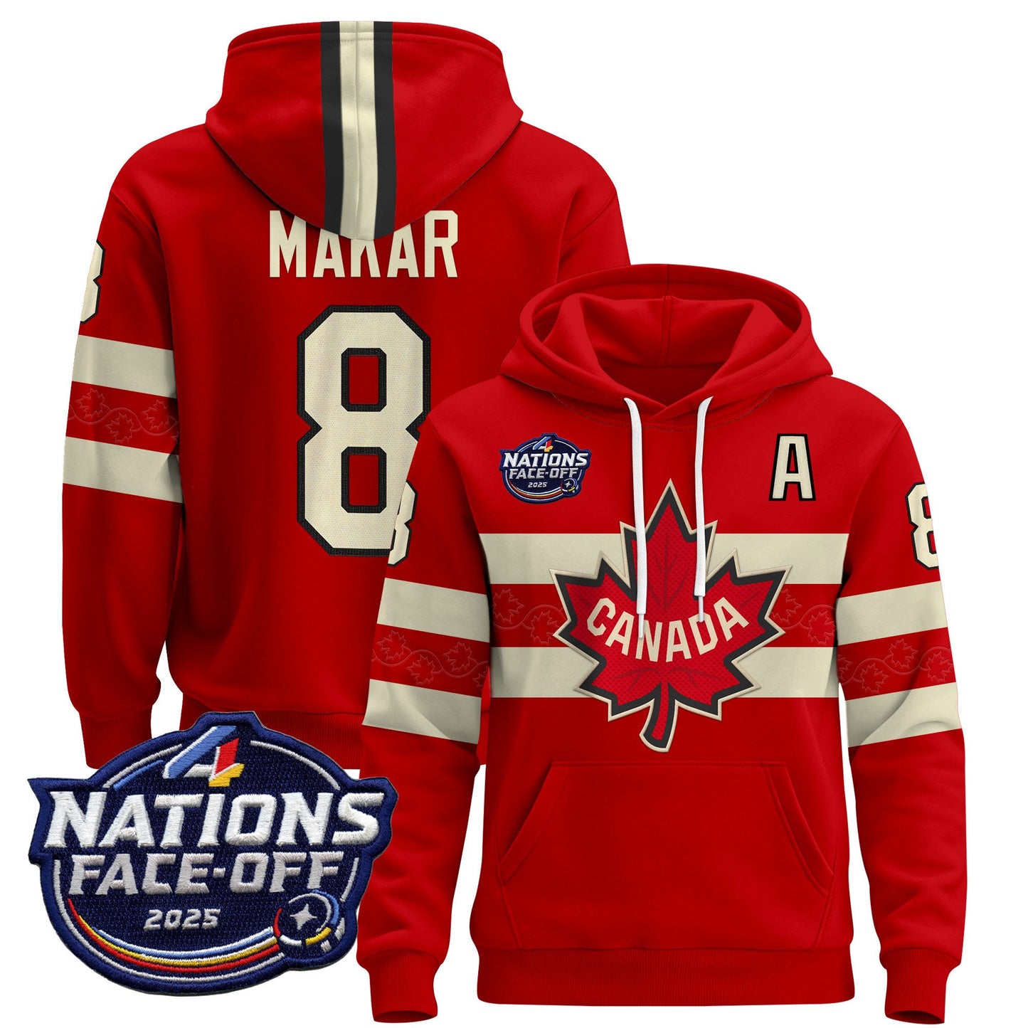 Men's Canada 4 Nations Face-Off 2025 Pullover Hoodie V2 - All Stitched