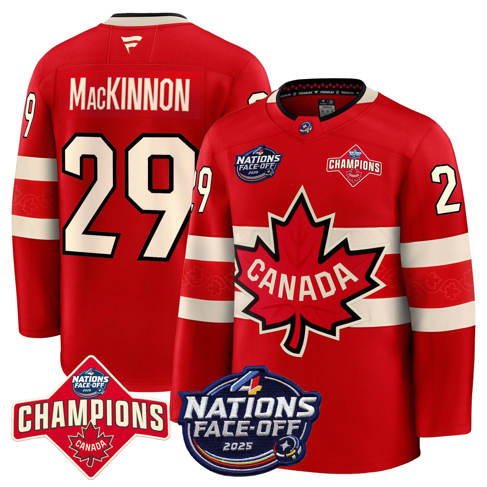 Men's Canada 4 Nations Face-Off 2025 Champions Premium Jersey - All Stitched