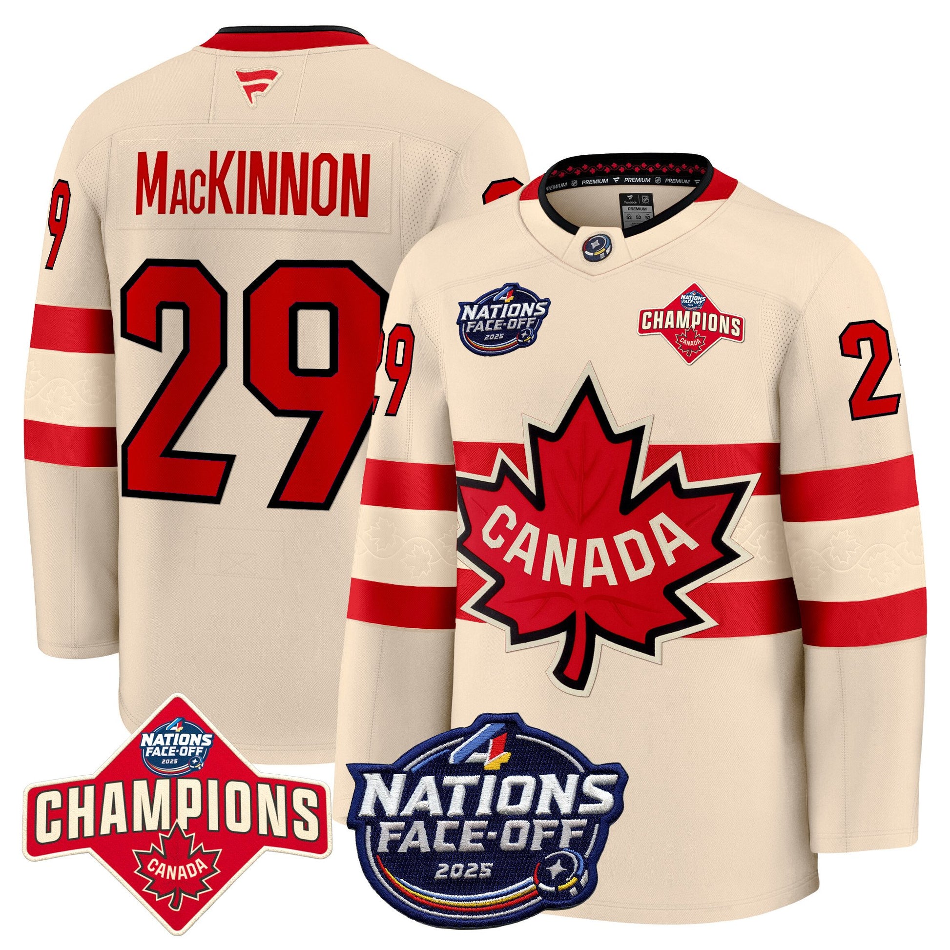 Men's Canada 4 Nations Face-Off 2025 Champions Premium Jersey - All Stitched