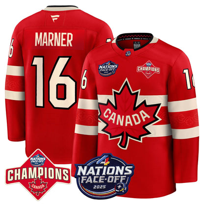 Men's Canada 4 Nations Face-Off 2025 Champions Premium Jersey - All Stitched