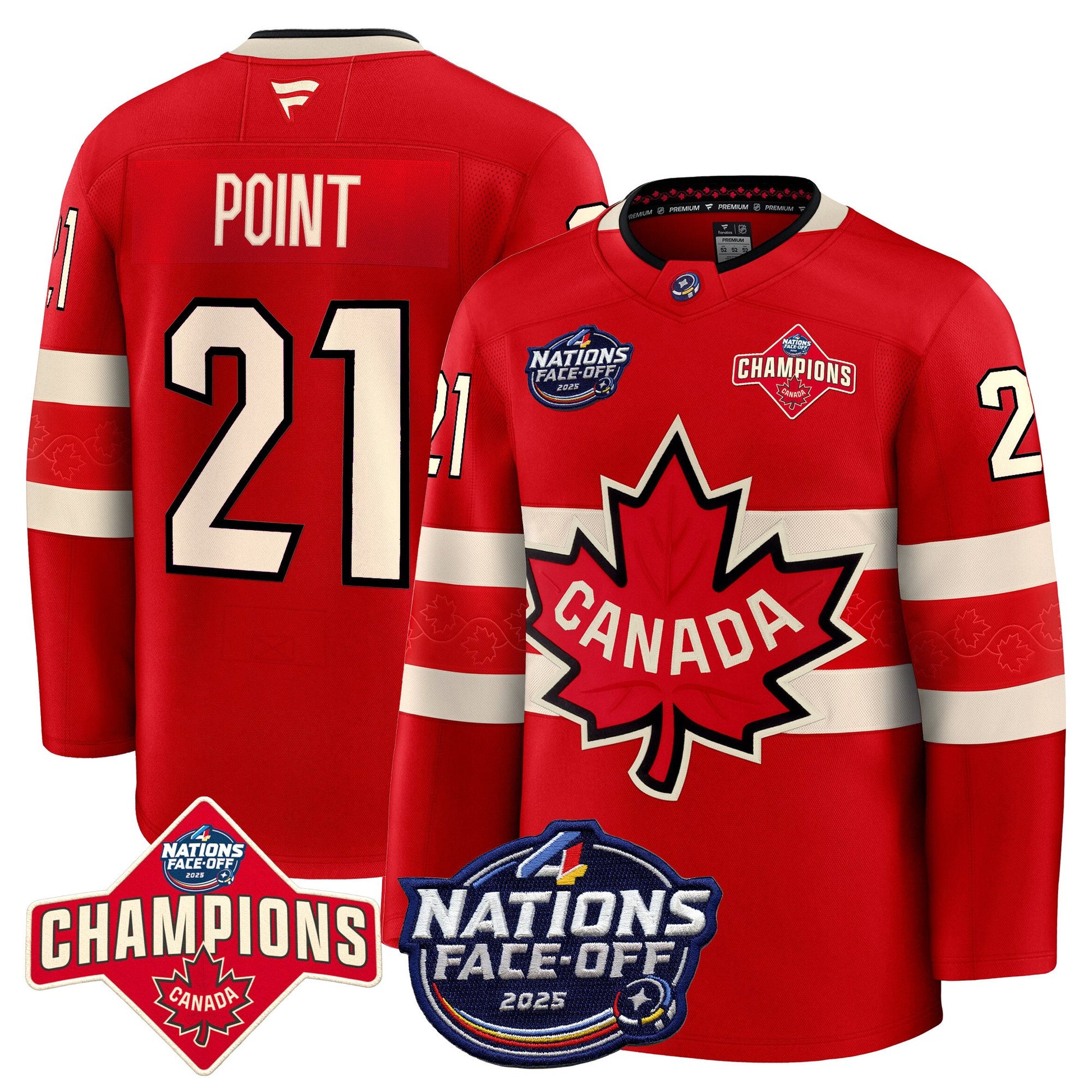 Men's Canada 4 Nations Face-Off 2025 Champions Premium Jersey - All Stitched