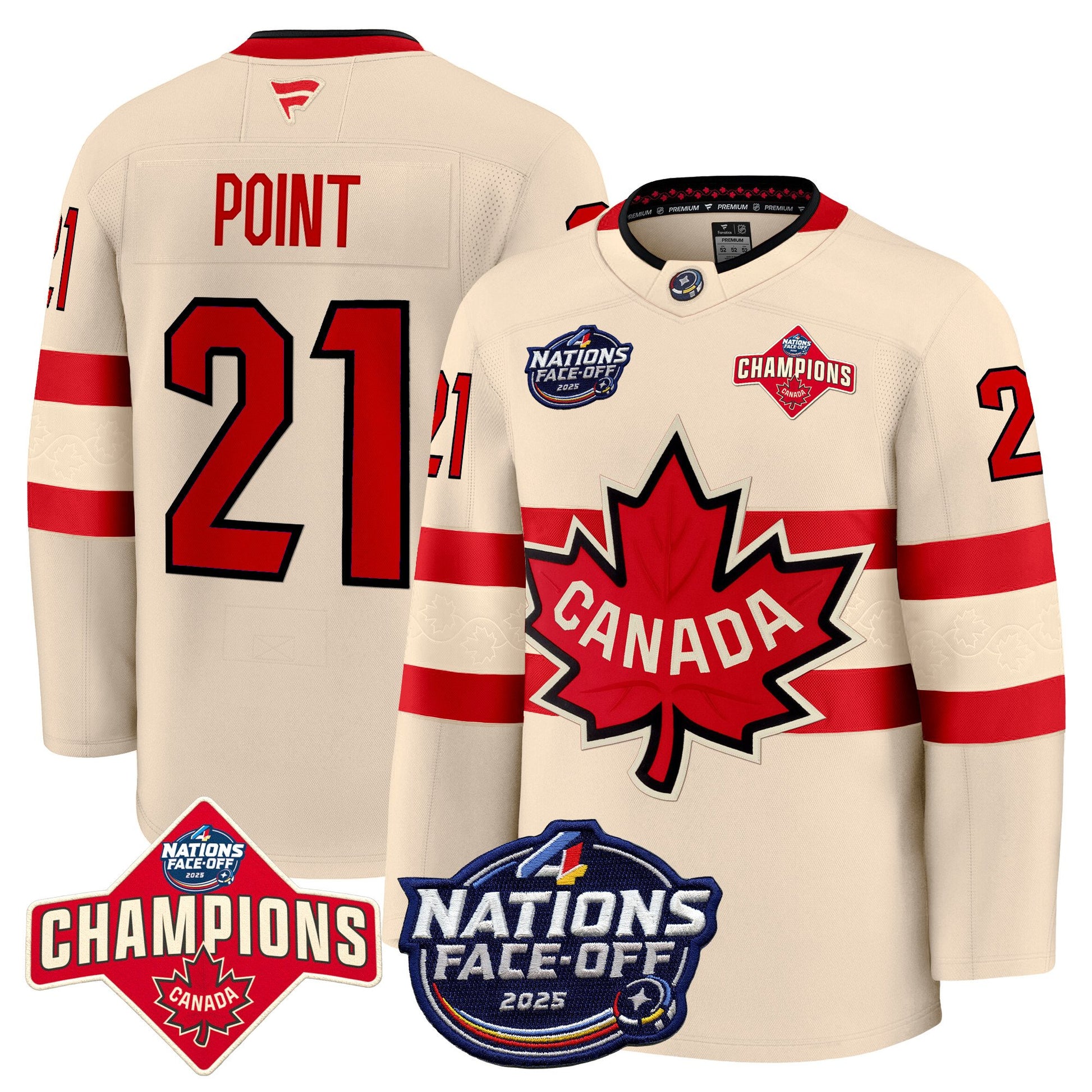 Men's Canada 4 Nations Face-Off 2025 Champions Premium Jersey - All Stitched