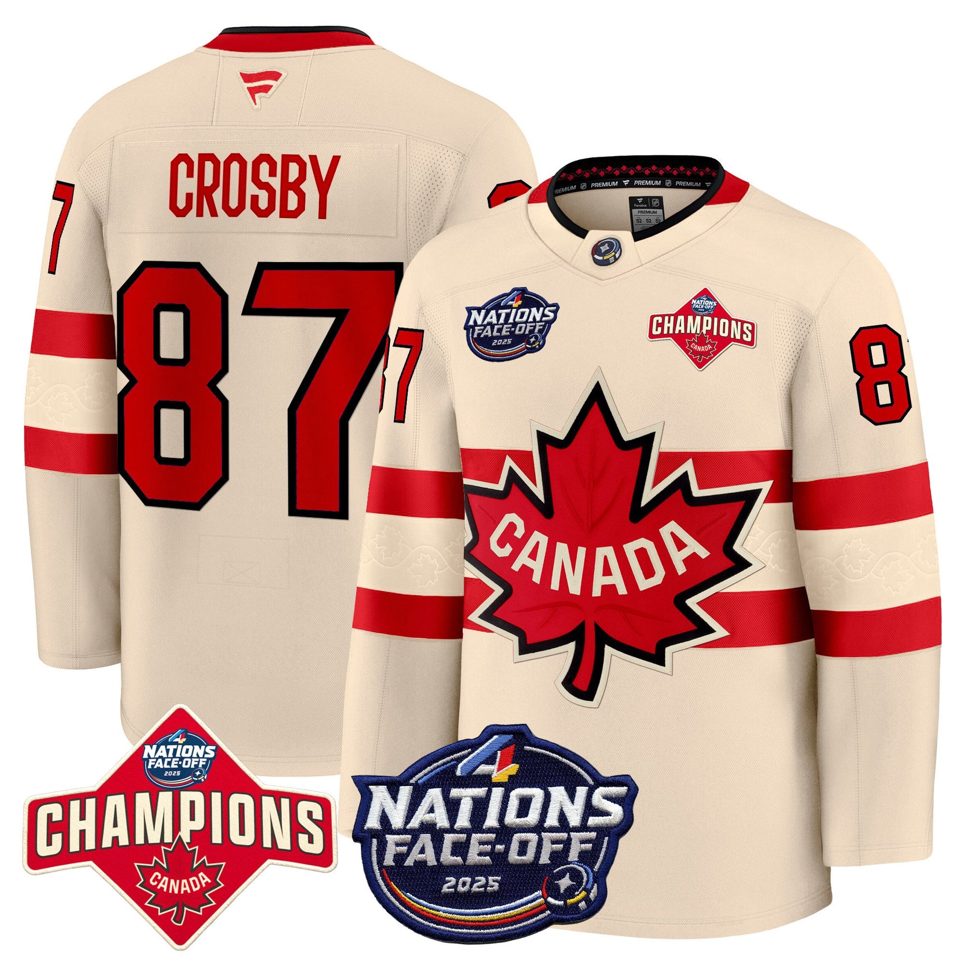 Men's Canada 4 Nations Face-Off 2025 Champions Premium Jersey - All Stitched