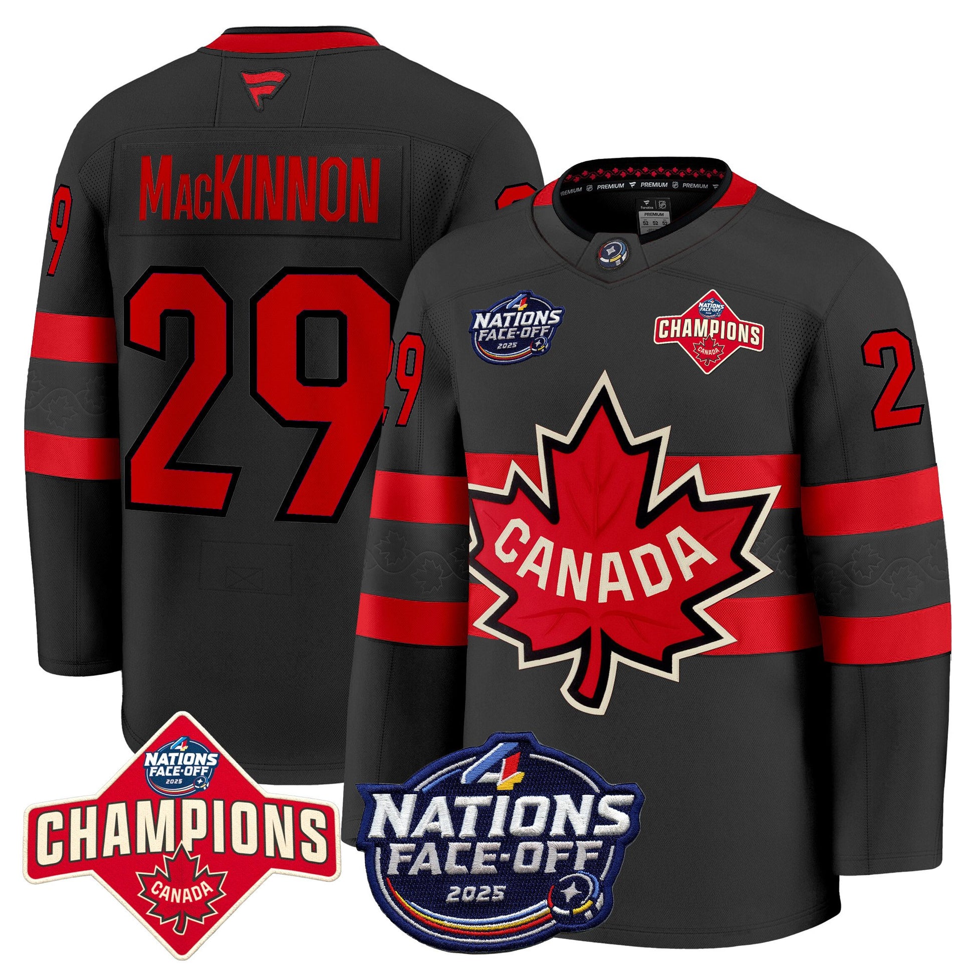 Men's Canada 4 Nations Face-Off 2025 Champions Premium Jersey - All Stitched