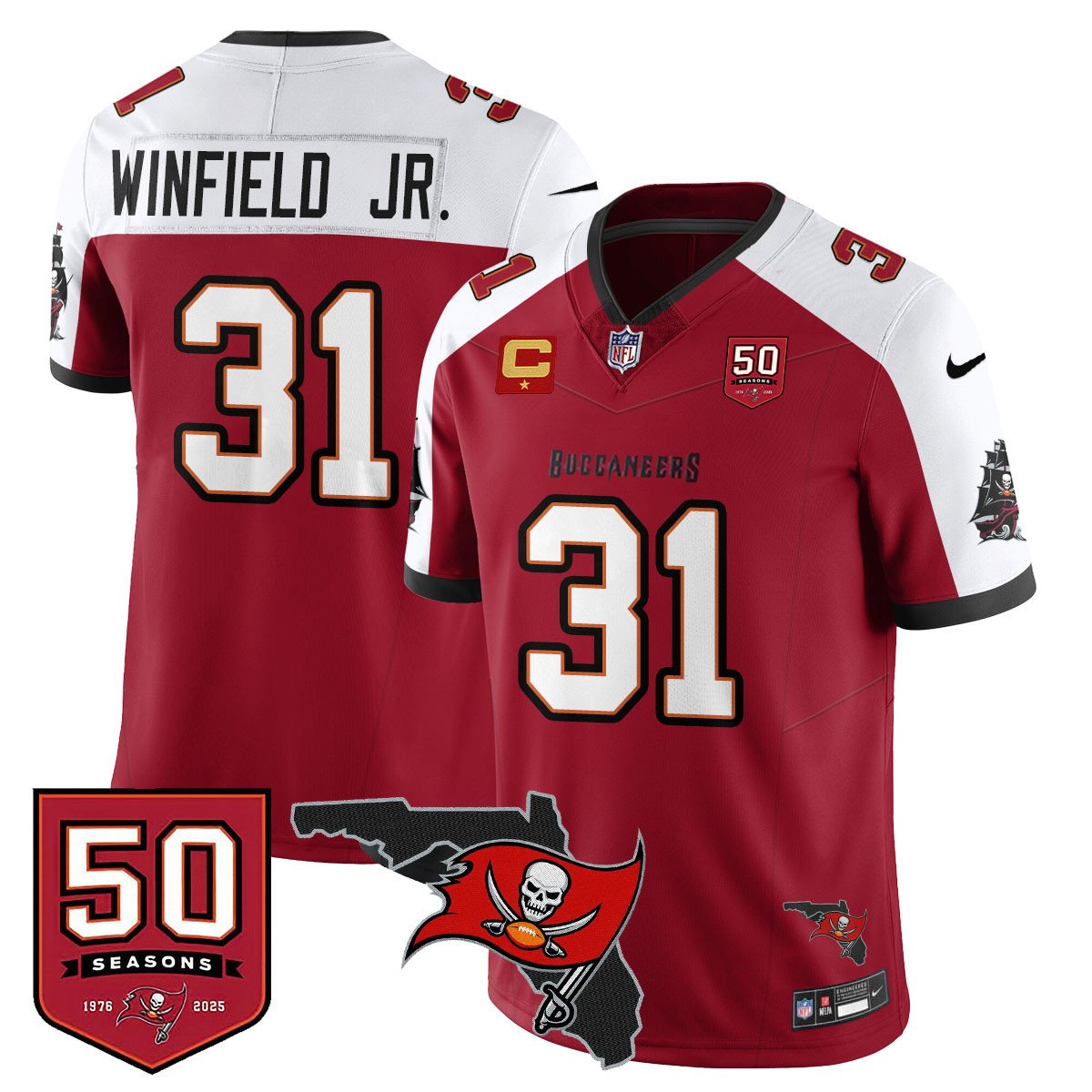 Men's Tampa Bay Buccaneers 50th Season Limited Jersey - All Stitched