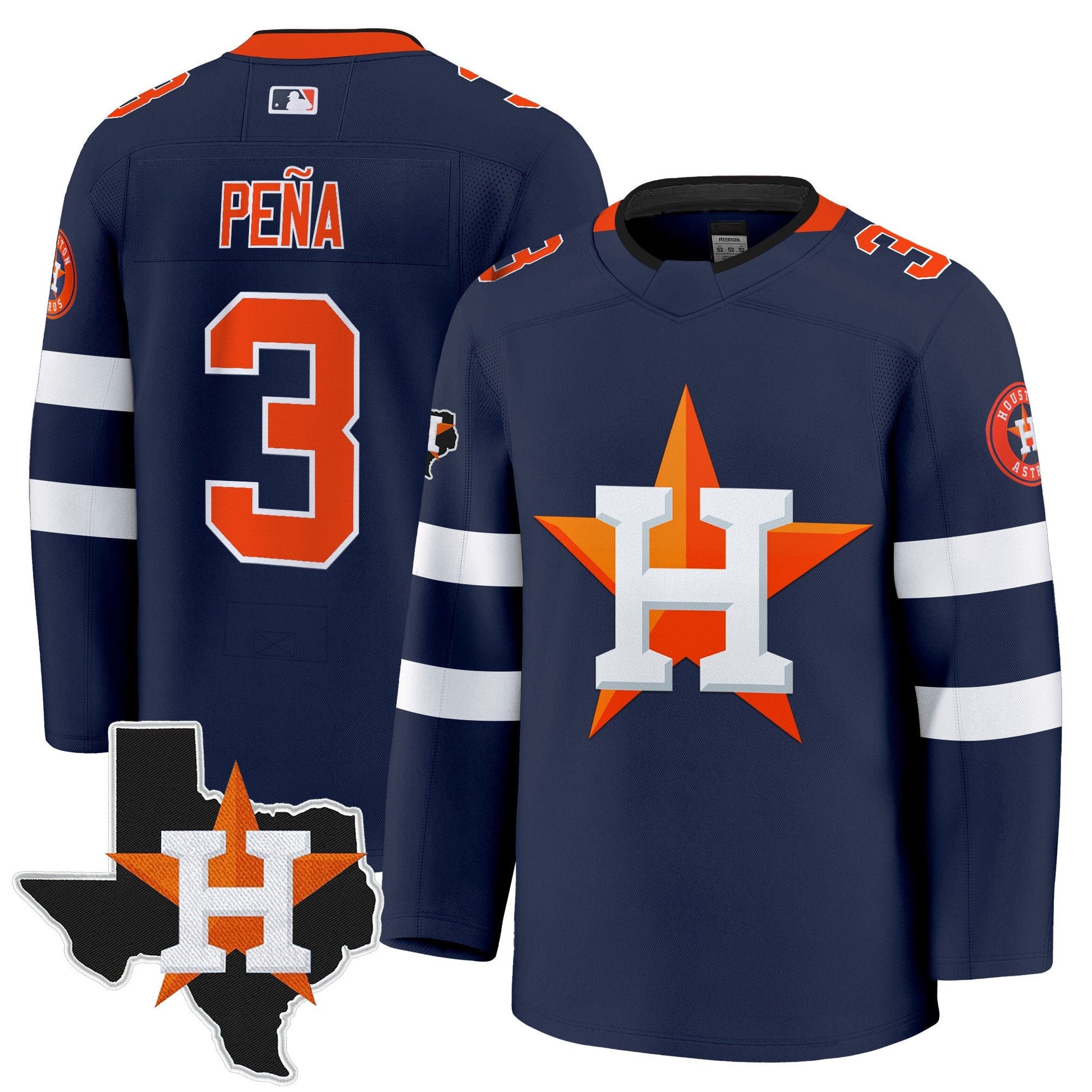 Men's Houston Astros Hockey Premium Jersey - All Stitched