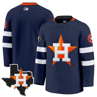 Men's Houston Astros Hockey Premium Jersey - All Stitched