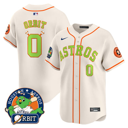 Men's Astros Orbit Patch Vapor Premier Limited Jersey V2 - All Stitched