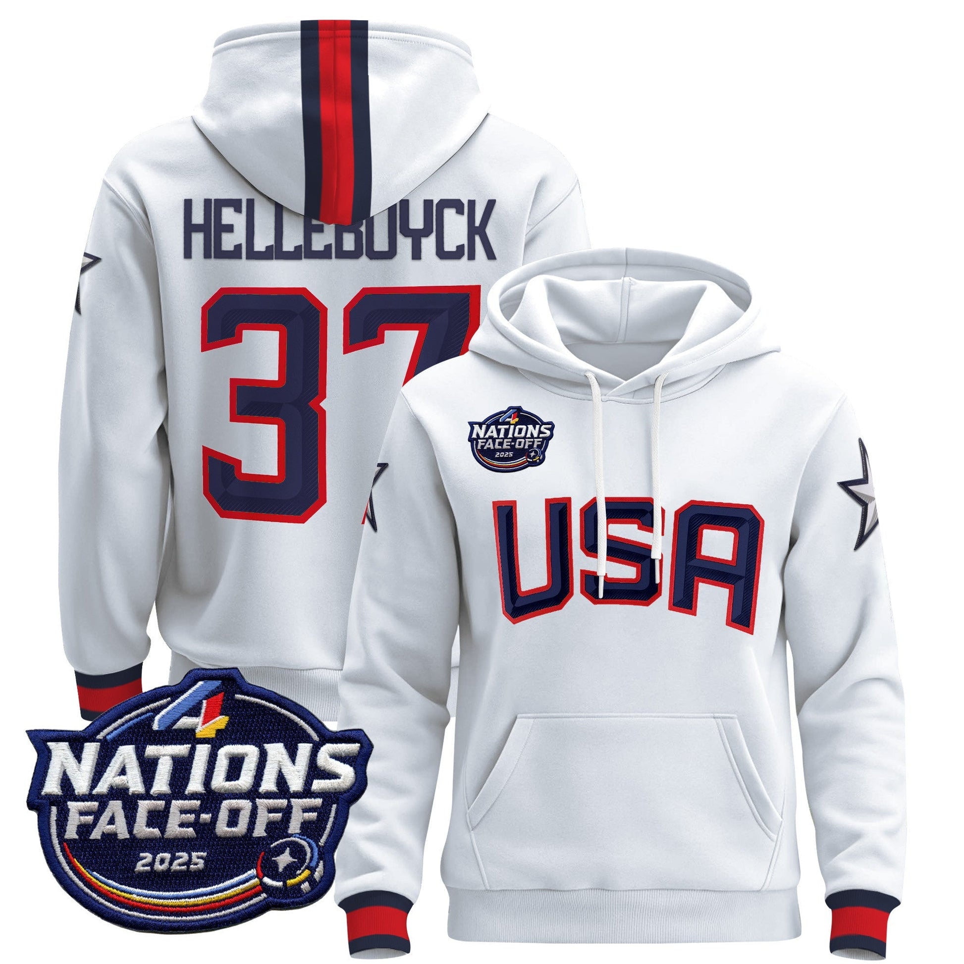 Men's USA 4 Nations Face-Off 2025 Pullover Hoodie - All Stitched