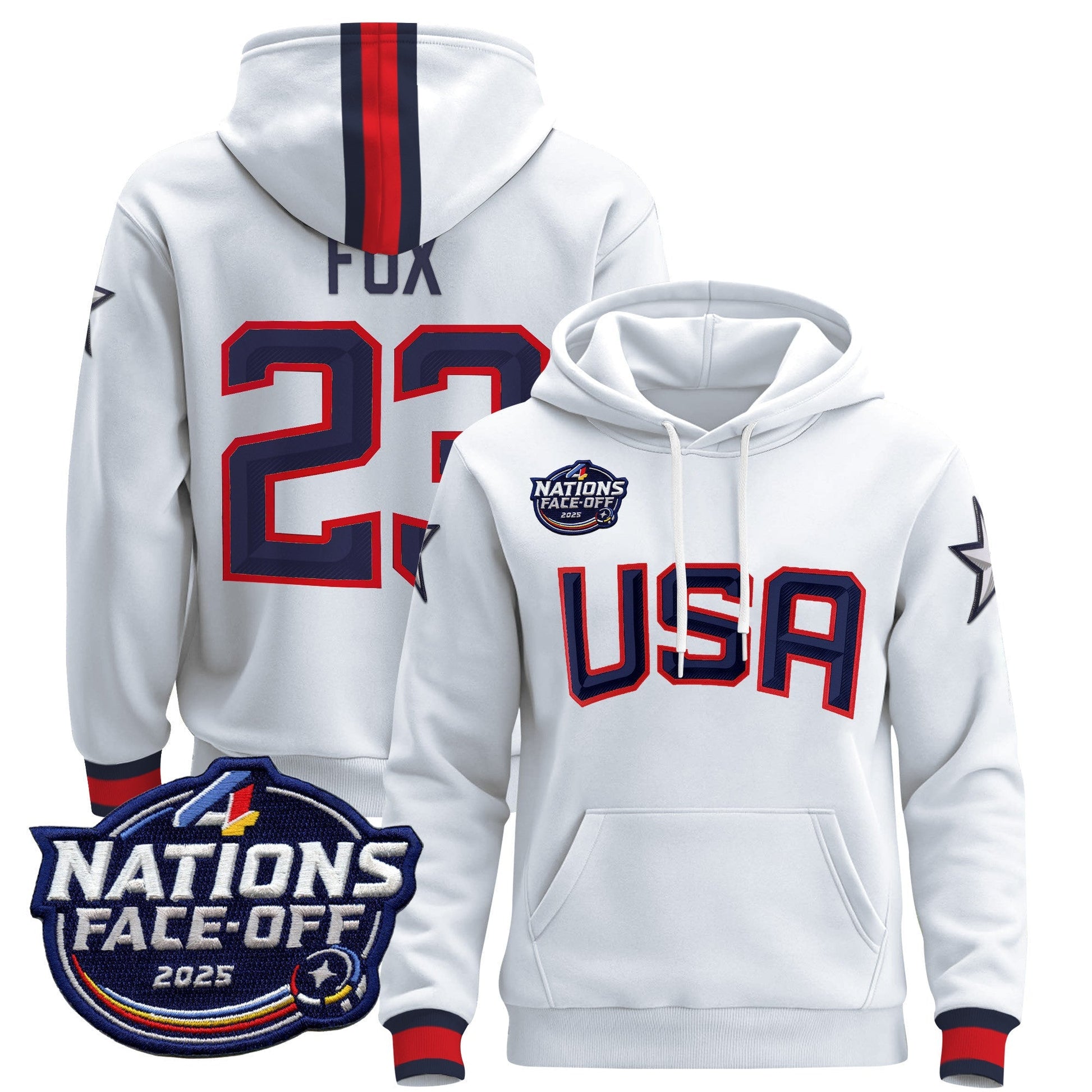Men's USA 4 Nations Face-Off 2025 Pullover Hoodie - All Stitched