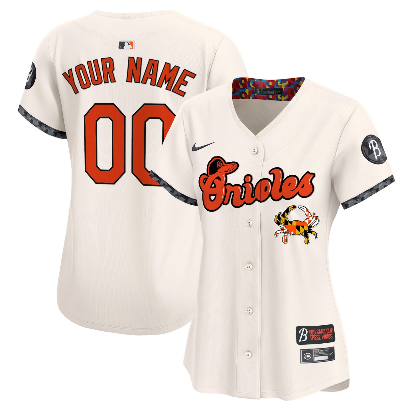 Baltimore Orioles Maryland Blue Crab Vapor Premier Limited Custom Jersey - All Stitched
