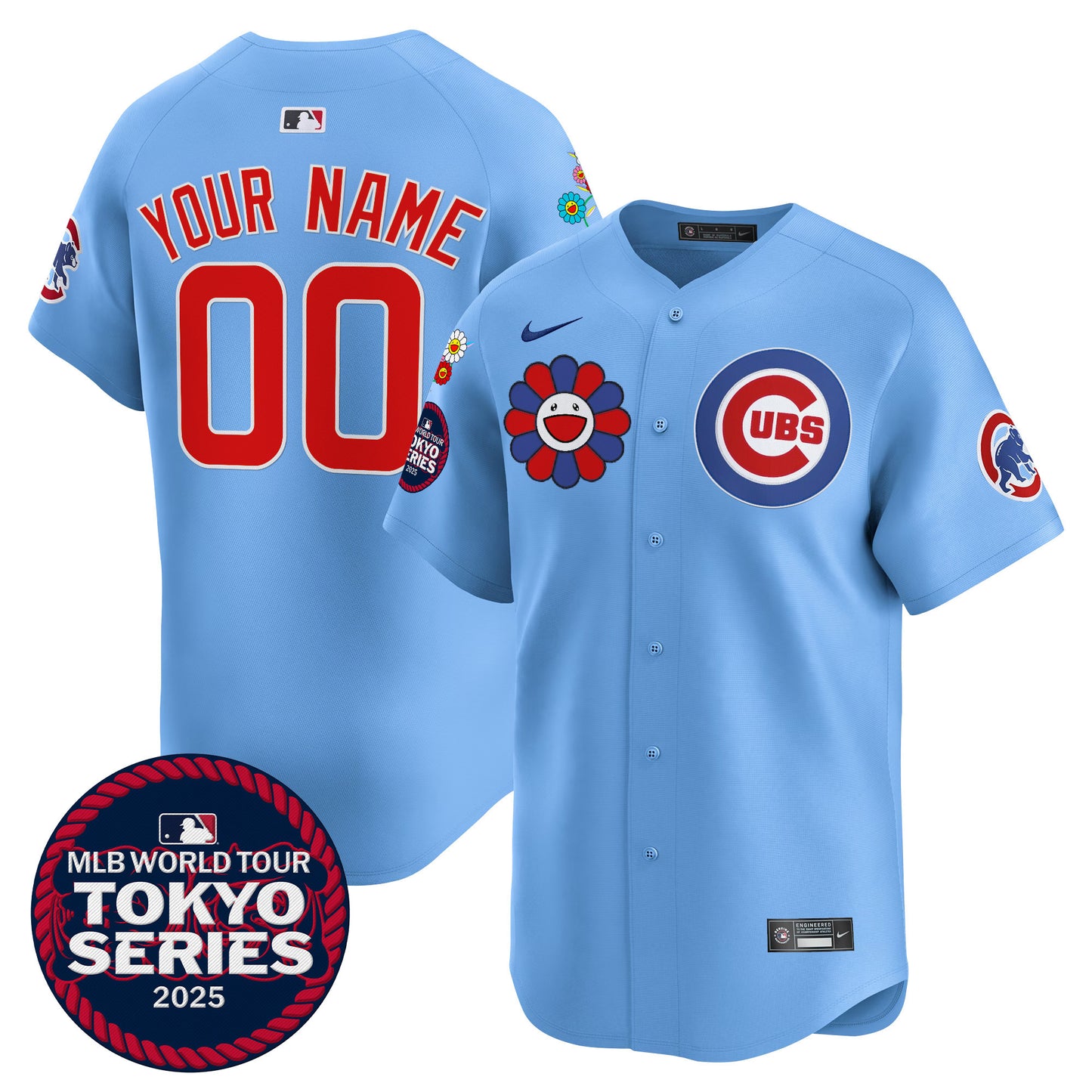 Chicago Cubs Tokyo Series 2025 Vapor Premier Limited Custom Jersey - Stitched