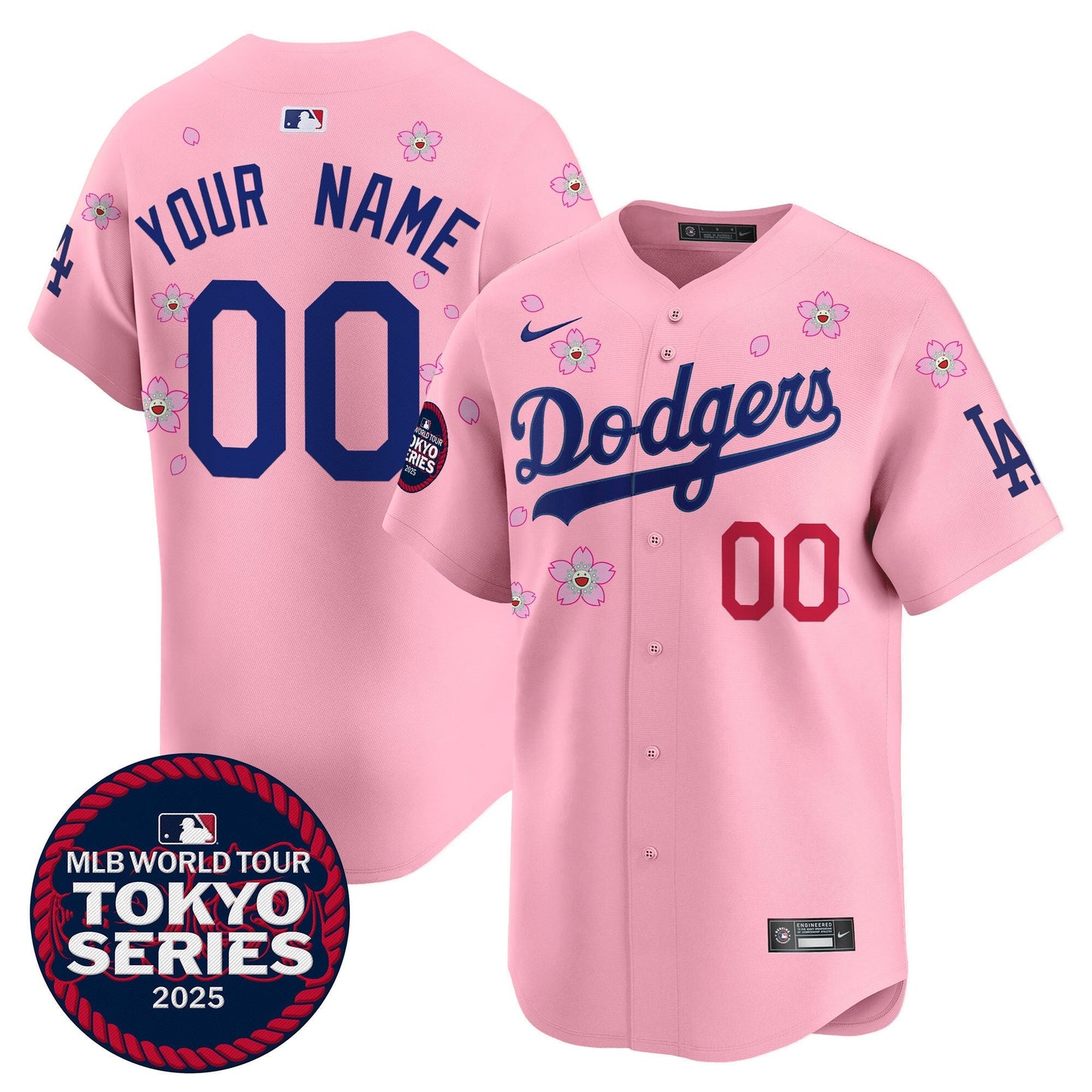 Dodgers Tokyo Series 2025 Vapor Premier Limited Custom Jersey - Stitched