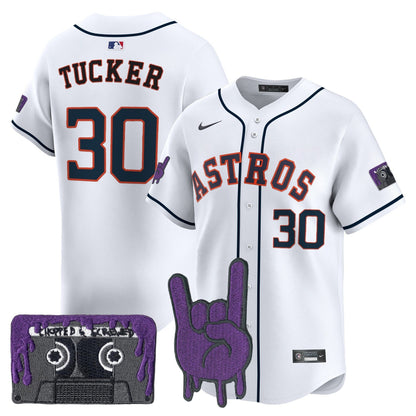 Men's Houston Astros DJ Screw Patch Vapor Premier Limited Jersey - All Stitched