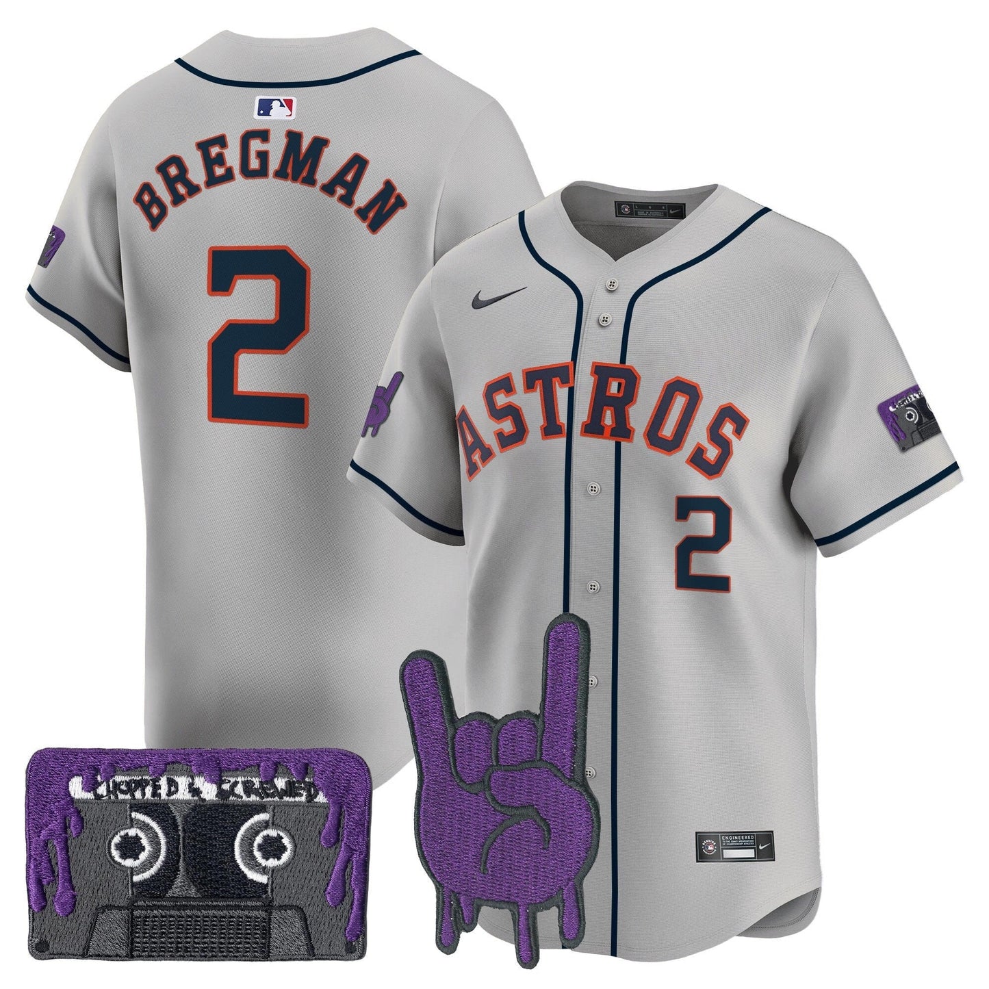 Men's Houston Astros DJ Screw Patch Vapor Premier Limited Jersey - All Stitched