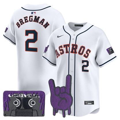 Men's Houston Astros DJ Screw Patch Vapor Premier Limited Jersey - All Stitched