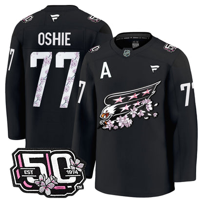 Men's Washington Capitals 50th Anniversary Cherry Blossom Premium Jersey - All Stitched