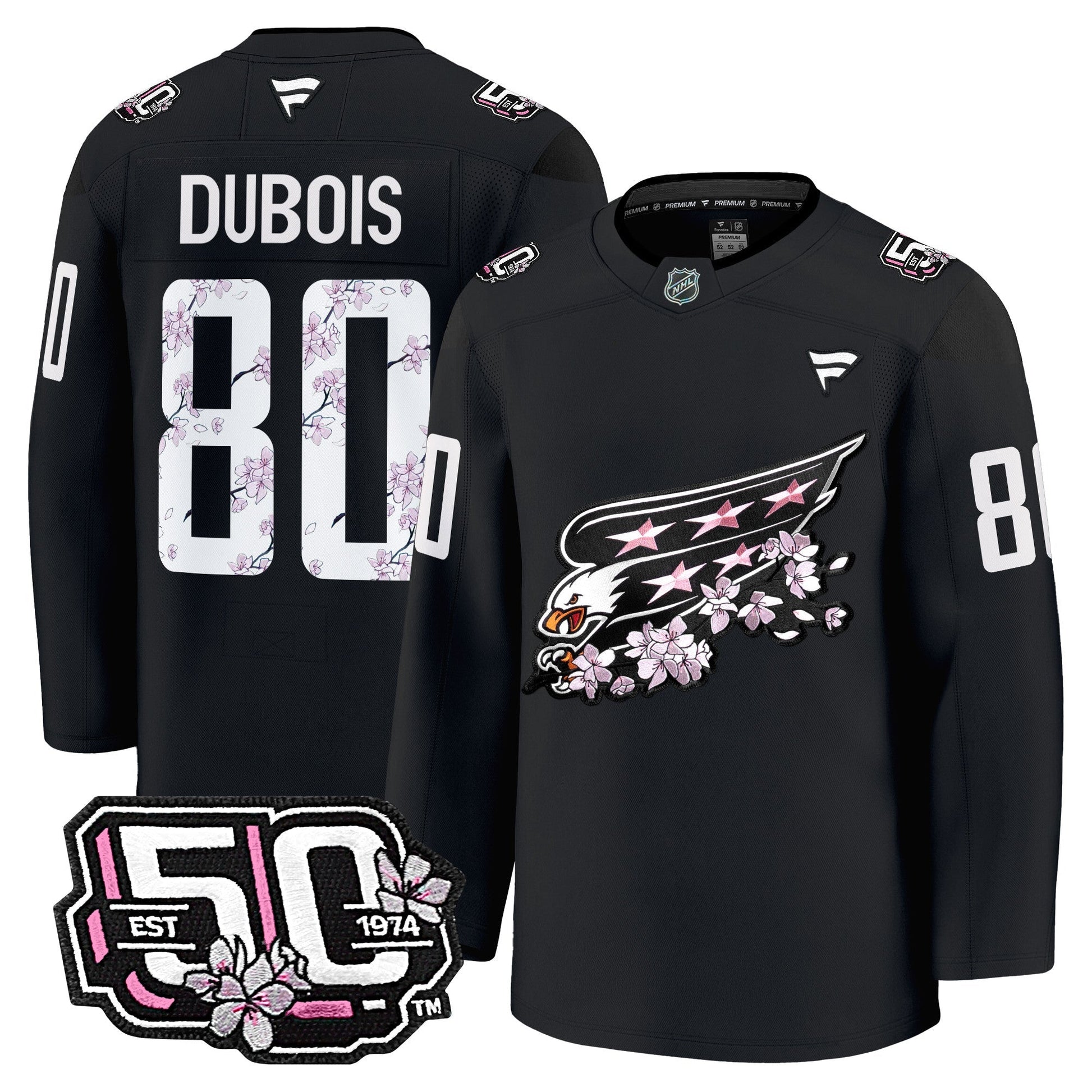 Men's Washington Capitals 50th Anniversary Cherry Blossom Premium Jersey - All Stitched