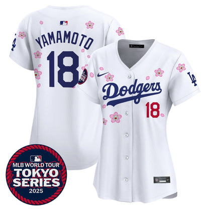 Women's Dodgers Tokyo Series 2025 Vapor Premier Limited Jersey V2 - Stitched