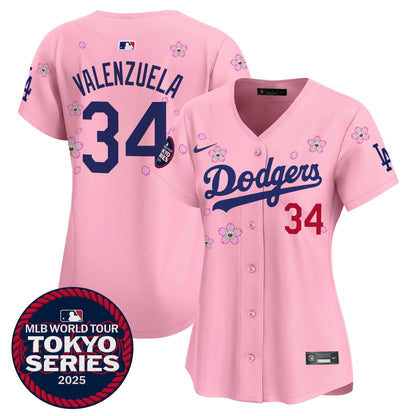 Women's Dodgers Tokyo Series 2025 Vapor Premier Limited Jersey V2 - Stitched