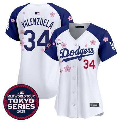 Women's Dodgers Tokyo Series 2025 Vapor Premier Limited Jersey V2 - Stitched
