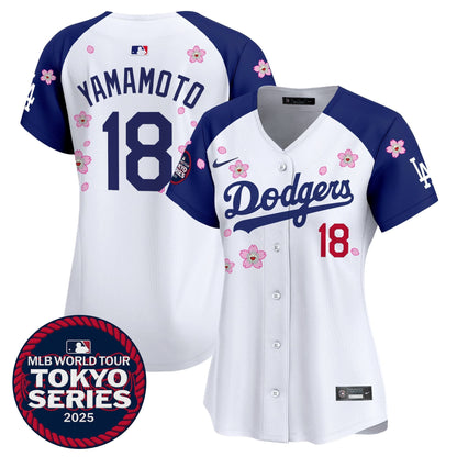 Women's Dodgers Tokyo Series 2025 Vapor Premier Limited Jersey V2 - Stitched