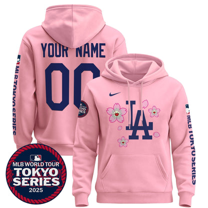 Dodgers Tokyo Series 2025 Custom Pullover Hoodie - All Stitched