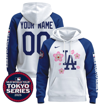 Dodgers Tokyo Series 2025 Custom Pullover Hoodie - All Stitched