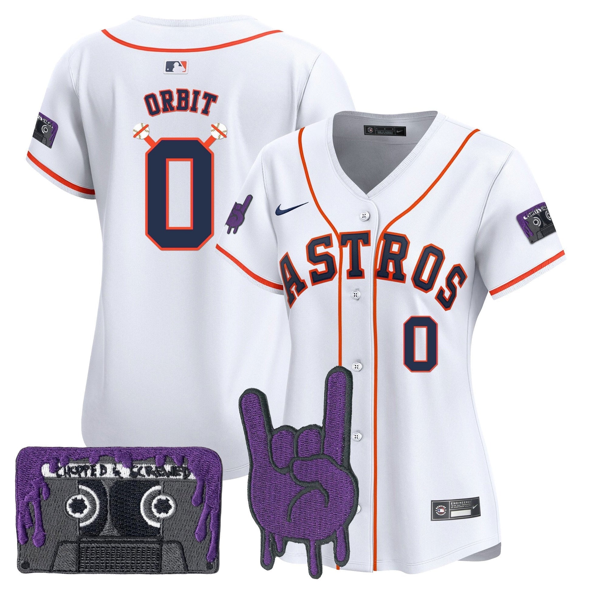 Women's Houston Astros DJ Screw Patch Vapor Premier Limited Jersey - All Stitched