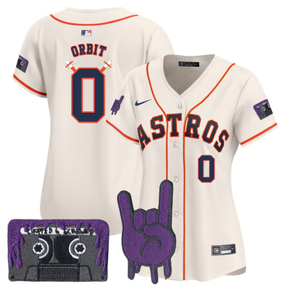 Women's Houston Astros DJ Screw Patch Vapor Premier Limited Jersey - All Stitched