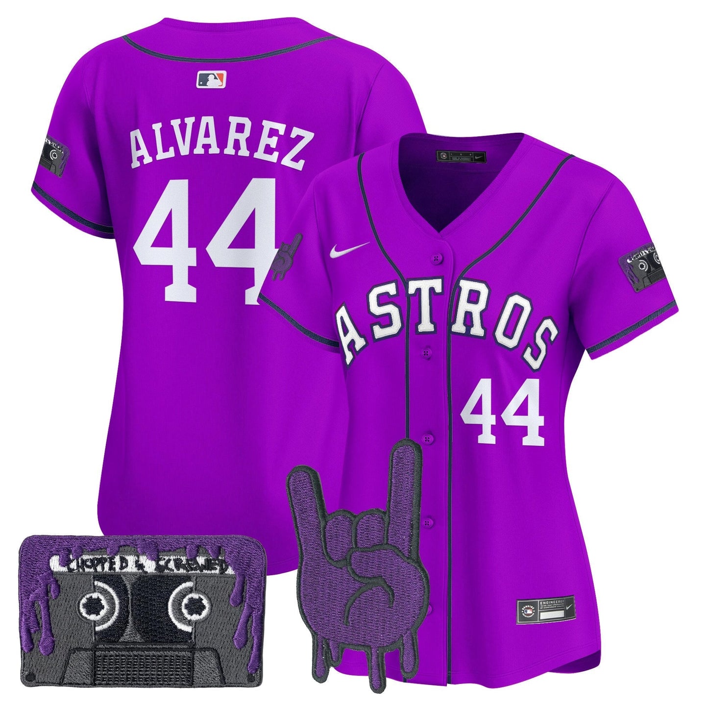 Women's Houston Astros DJ Screw Patch Vapor Premier Limited Jersey - All Stitched