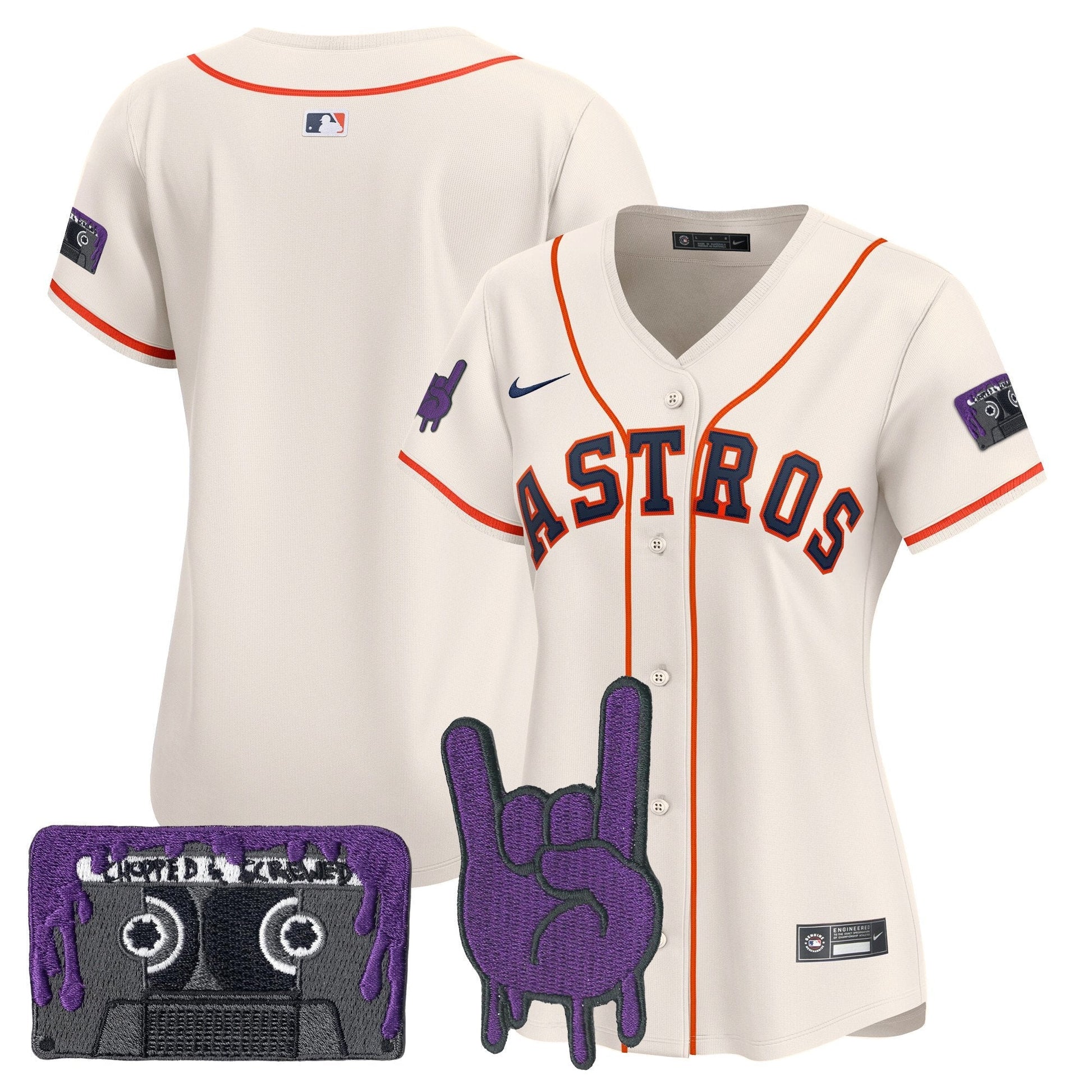 Women's Houston Astros DJ Screw Patch Vapor Premier Limited Jersey - All Stitched