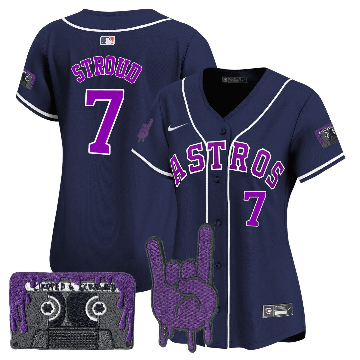 Women's Houston Astros DJ Screw Patch Vapor Premier Limited Jersey - All Stitched
